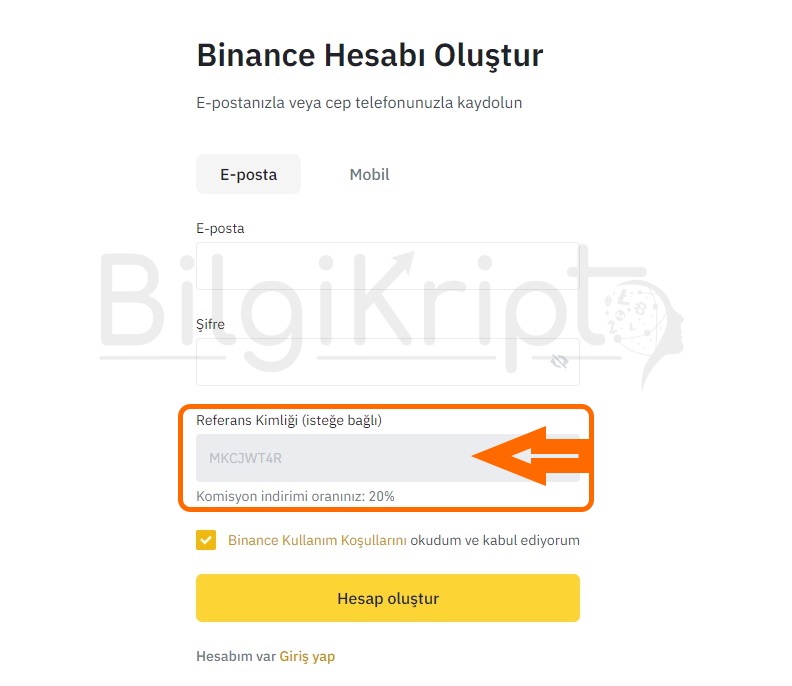 Binance %20 Komisyon İndirimi 