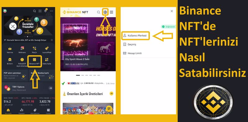 Binance NFT’ye nasıl NFT yatırılır? Binance NFT’de nasıl NFT’lerinizi listeleyip satabilirsiniz ● Binance NFT’de NFT’lerinizi satma ve tanıtma konusunda ipuçları