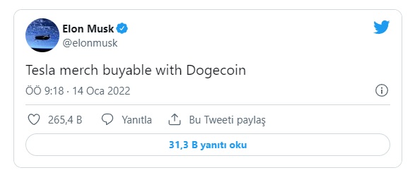 DOGECOİN TESLA