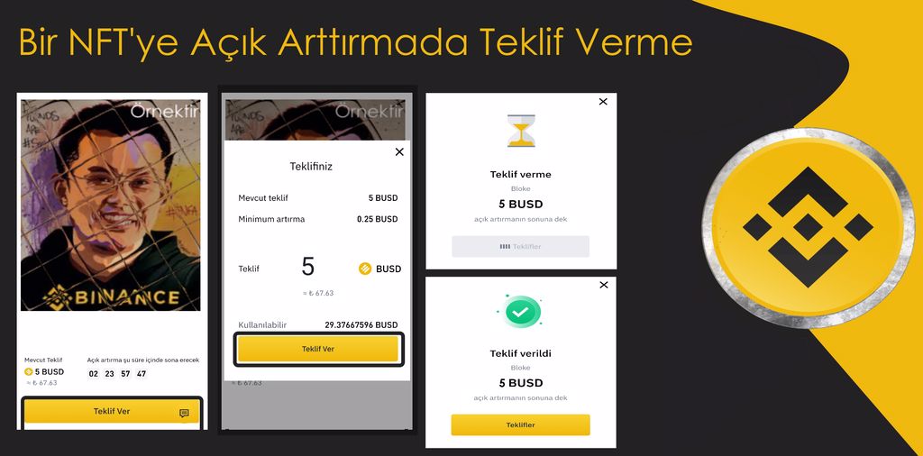 binance nft açık arttırma