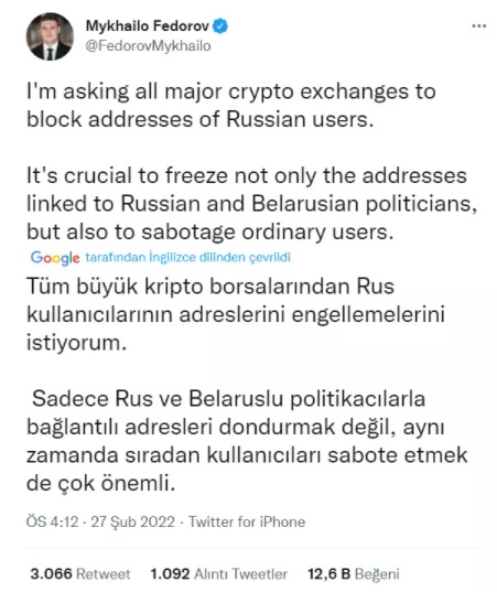 Binance Rusya