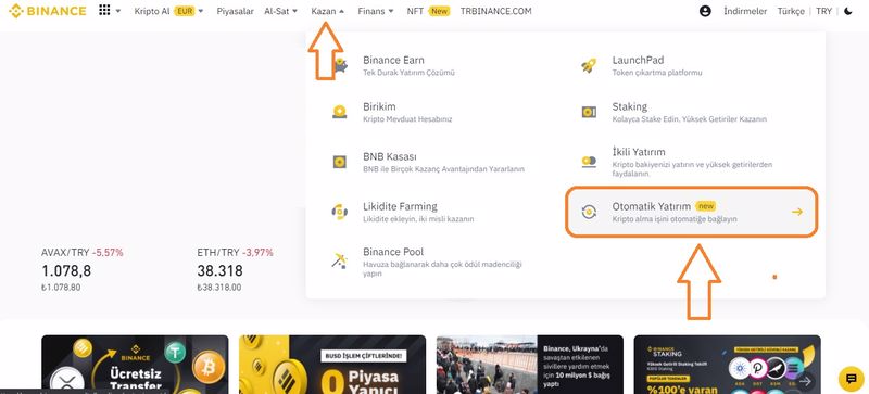 binance otomatik yatırım nedir