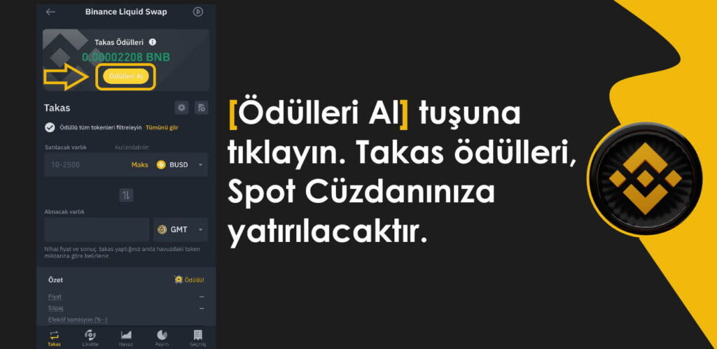 Binance Takas Farming Nedir ? Takas Farming İle Kolayca Alın Ve Satın Token Nasıl Seçilir Slipaj Nasıl Görüntülenir Slipaj Nedir ?  Spot Alım Satımına Kıyasla çok kolay olduğunu gösterin Takas Farming Nasıl Kullanılır Ve Ödüller Nasıl Alınır Nasıl Takas Edilir  Takas Geçmişi Nasıl Görüntülenir  Ödüller Nasıl Kazanılır  Kazanılan Ödüller Nasıl Alınır  Ödül Geçmişi Nasıl Görüntülenir Takas Farming’in Temel Avantajları Takas Farming Mobil Akışını Gösterin Ne Gibi Riskler Söz Konusudur? Yaklaşan Etkinlikler