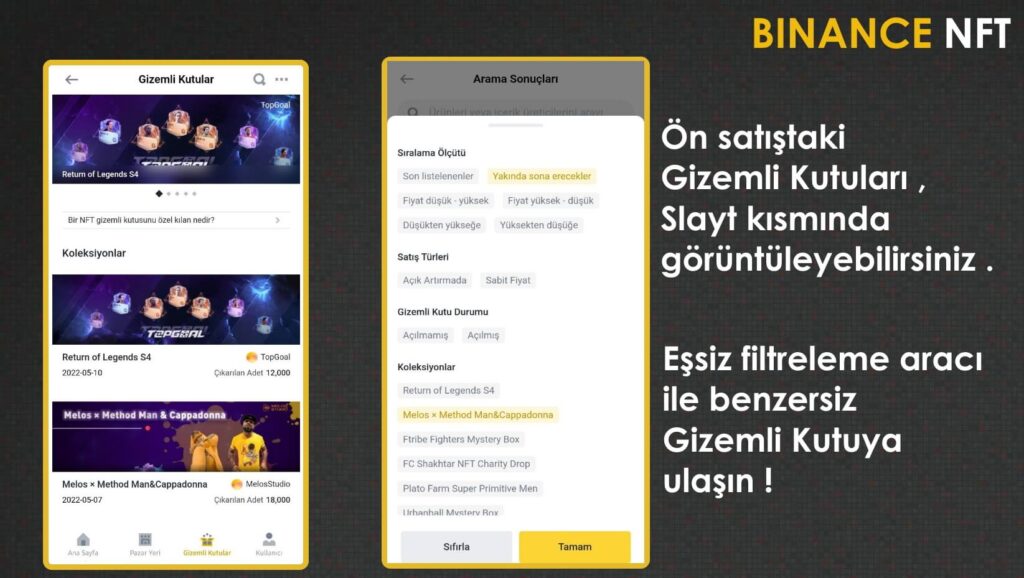 binance nft gizemli kutu