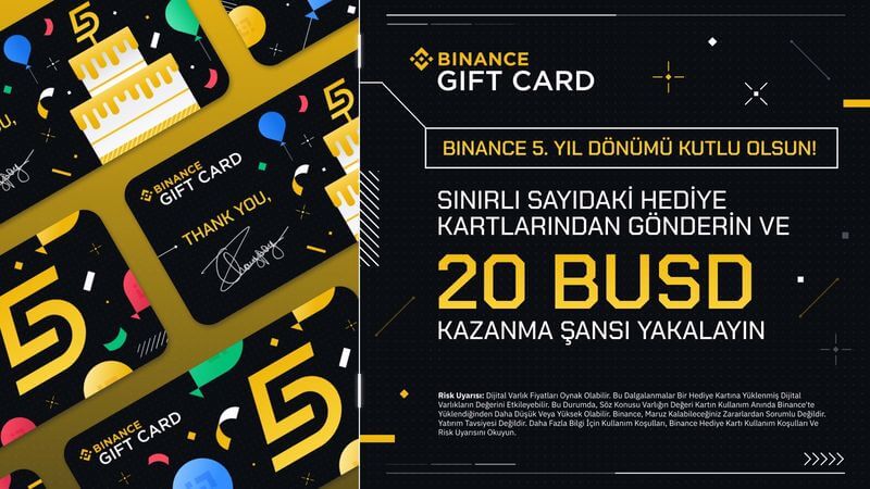 binance gift card etkinliği