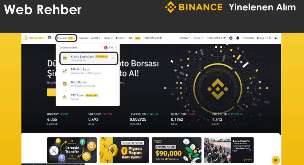 yinelenen alım binance rehber