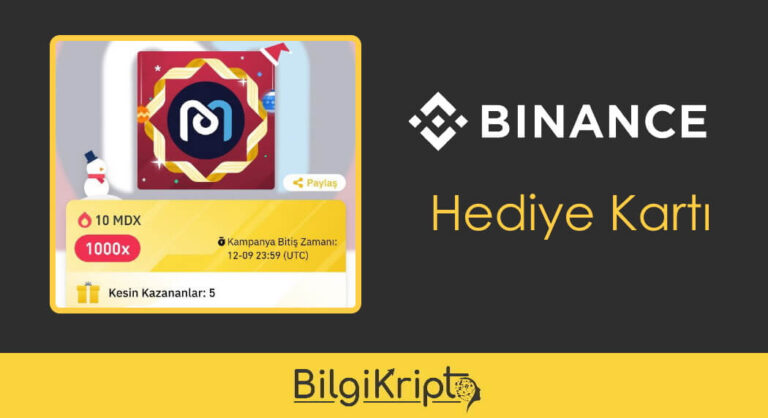 Binance Gift Card ile 10 MDX Yatırın 1000 MDX Kazanın!