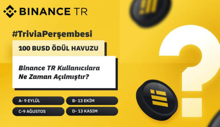 Binance TR Trivia Perşembesi Etkinliği!