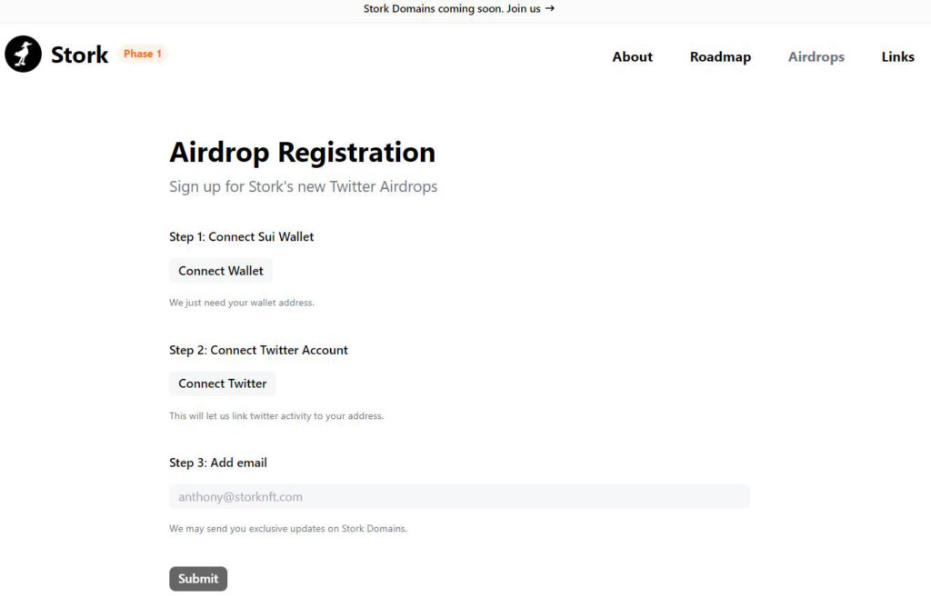 stork nft airdrop