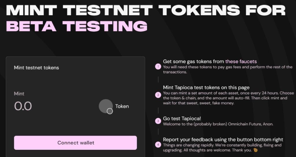 tapioca airdrop testnet 