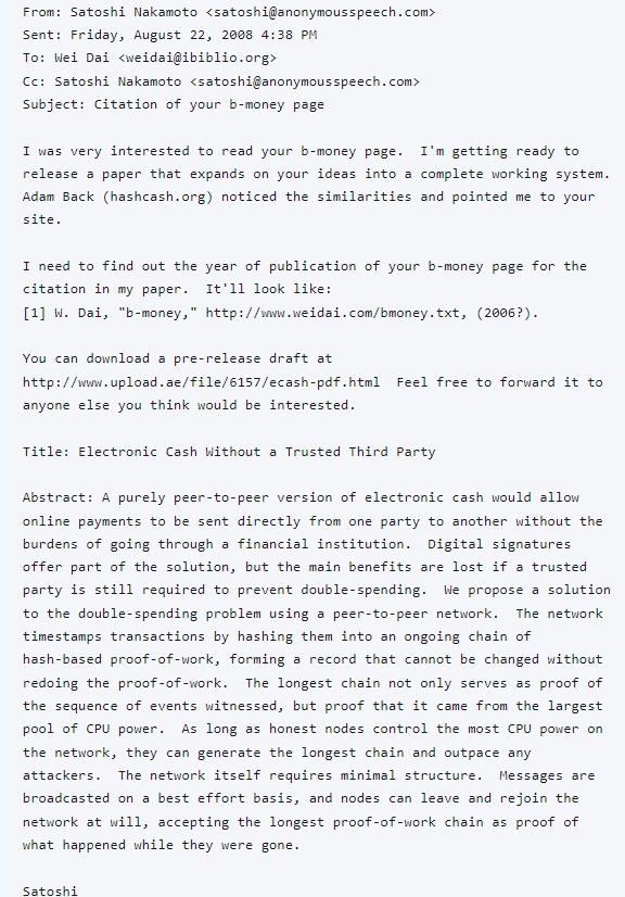 satoshi nakamoto mail adresi