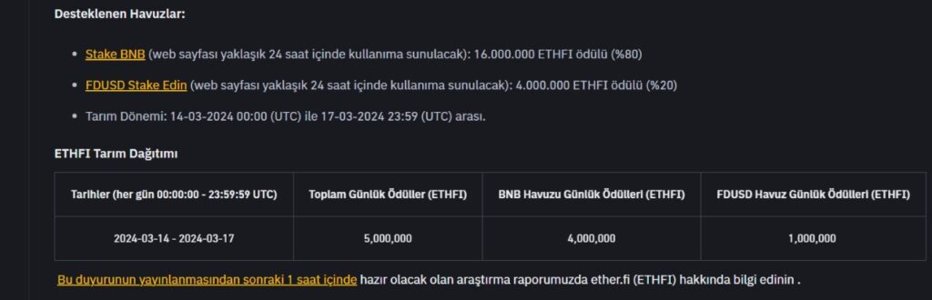 binance etherfi ethfi listeleme launchpool toplam dolaşan arz ilk dolaşan arz ilk listeleme arzı
