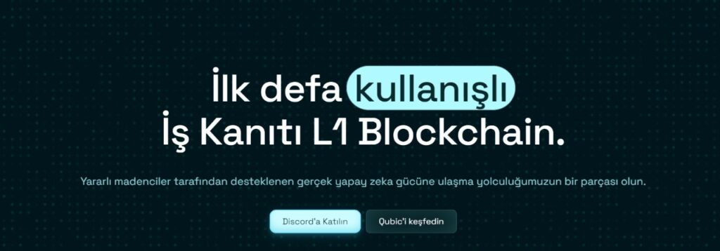 İlk defakullanışlı İş Kanıtı L1 Blockchain.