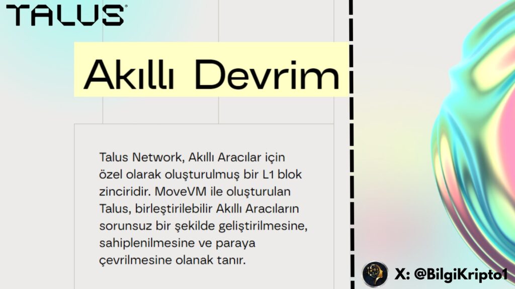 Talus Network Yeni nesil blockchain L1 blockchain Yapay zeka ajanları Merkeziyetsiz AI AI ve blockchain entegrasyonu Akıllı ajanlar Move sanal makinesi Blockchain tabanlı yapay zeka DeFi akıllı ajanlar Oyun için AI çözümleri DAO yönetişimi Talus test ağı AI için merkeziyetsizlik Blockchain teknolojisi