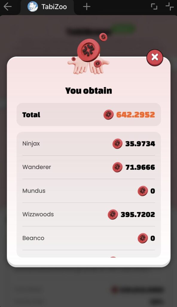 MiniNode
TabiChain
Pasif gelir
Madencilik makinesi NFT
TabiCoin
TabiChain airdrop
Yönetişim hakları
TabiZoo stake
Shard ödülleri
TGE (Token Generation Event)
Altcoin boğası