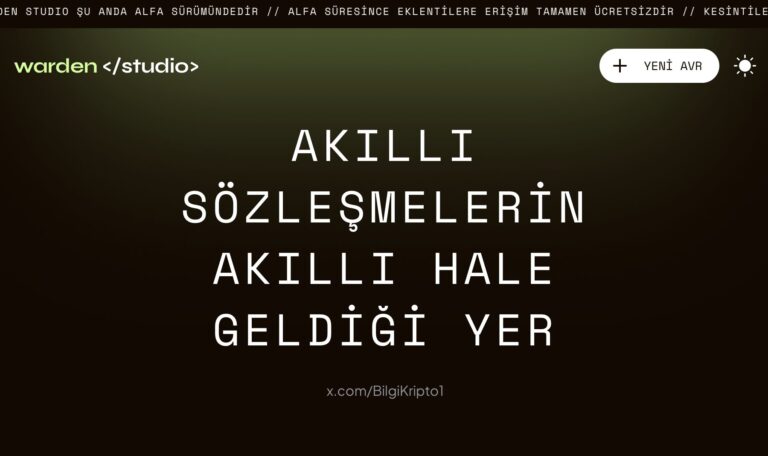 Warden Studio Tanıtıldı: Akıllı Sözleşmeler İçin Zincir Üzerinde Zeka