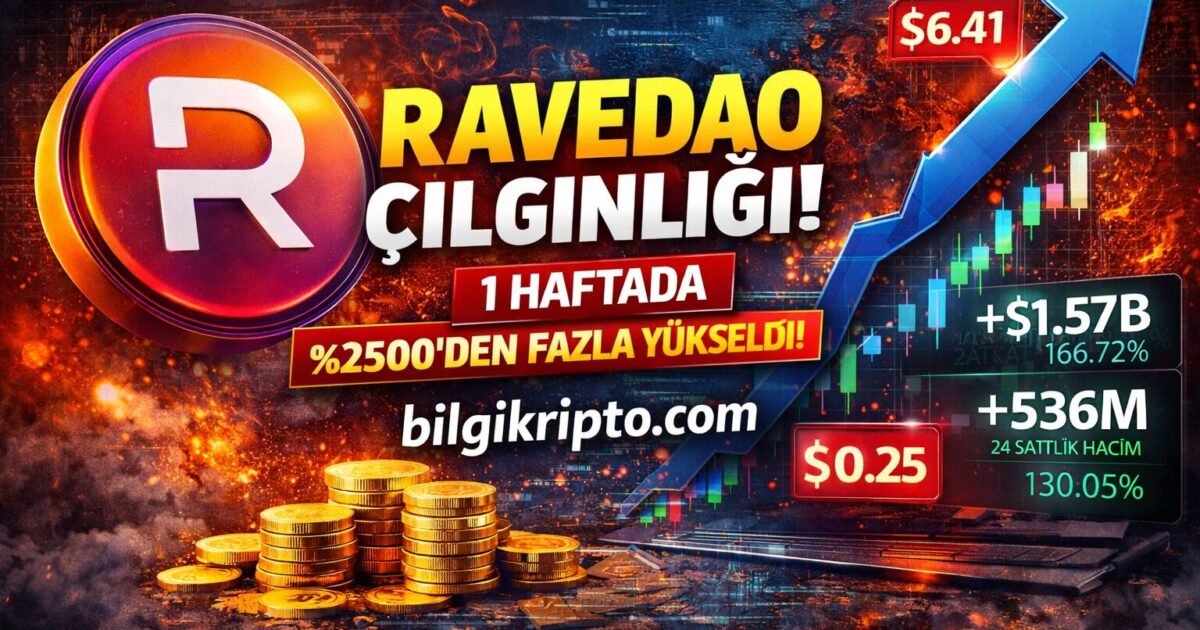 RaveDAO (RAVE) son 1 haftada 00’ü aşan yükselişle gündemde. RAVE neden yükseldi, daha yükselir mi, düşer mi, arzı ne kadar? Tüm detaylar burada