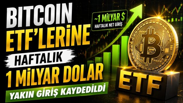 Bitcoin ETF'lerine Haftalık 1 Milyar Dolar Yakın Giriş Kaydedildi