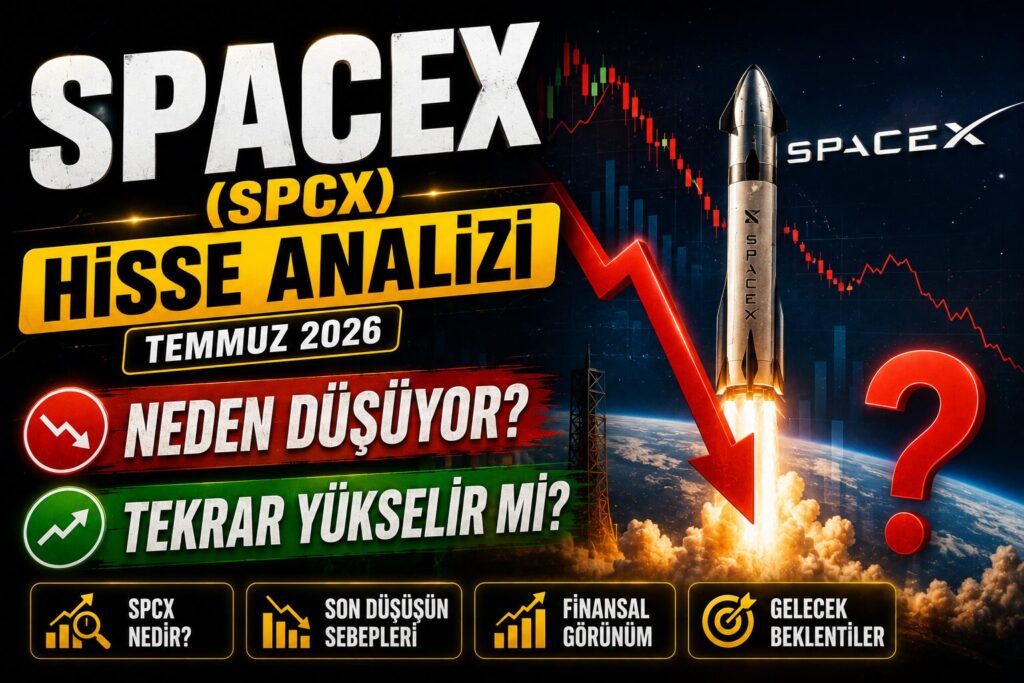 Temmuz 2026 SpaceX SPCX hissesi neden düşüyor teknik analiz grafiği