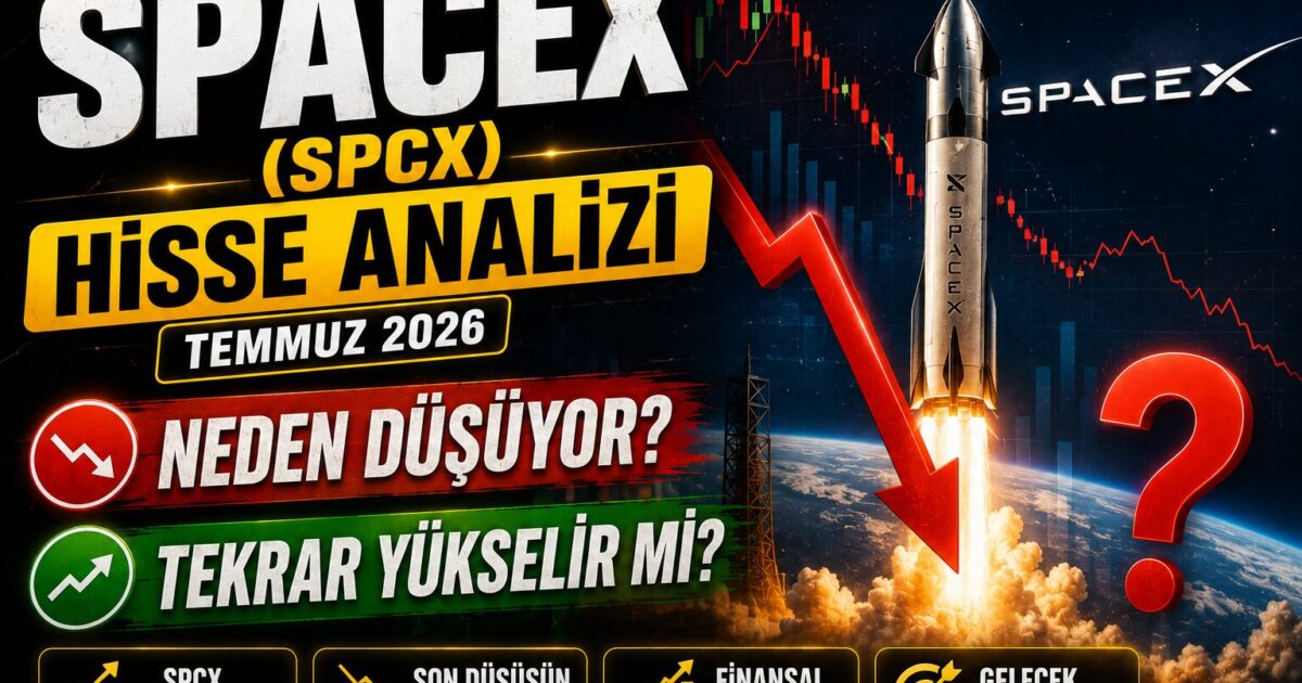 Temmuz 2026 SpaceX SPCX hissesi neden düşüyor teknik analiz grafiği