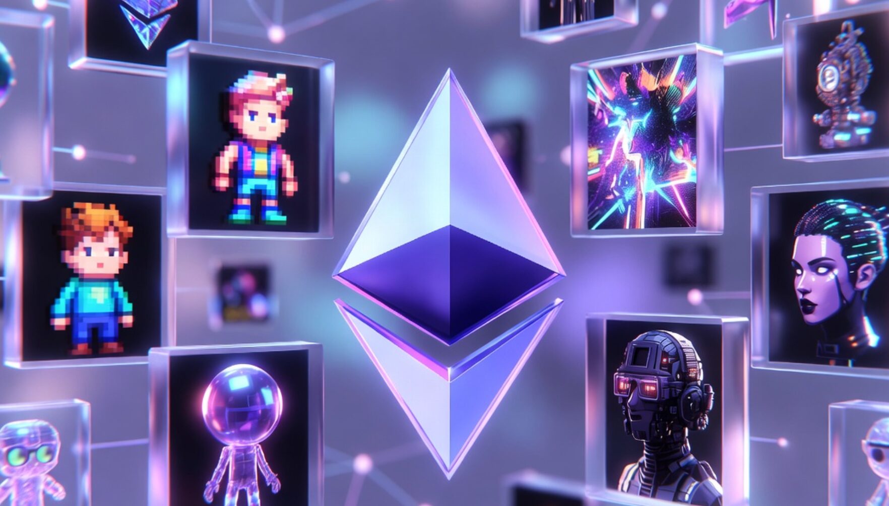 Ethereum NFT ekosistemini gösteren görsel