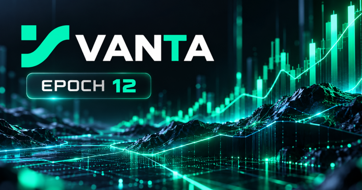 Vanta Genesis Contributors Program Epoch 12 ve kripto piyasası temalı kapak görseli
